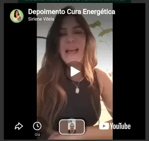 Depoimento em vídeo de uma aluna